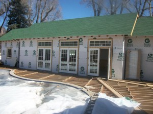 Winter Progress on Little Medicine Spa at 4UR Ranch