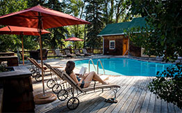 Colorado dude ranch vacation activities include relaxing at our hot springs and pool at 4UR Ranch
