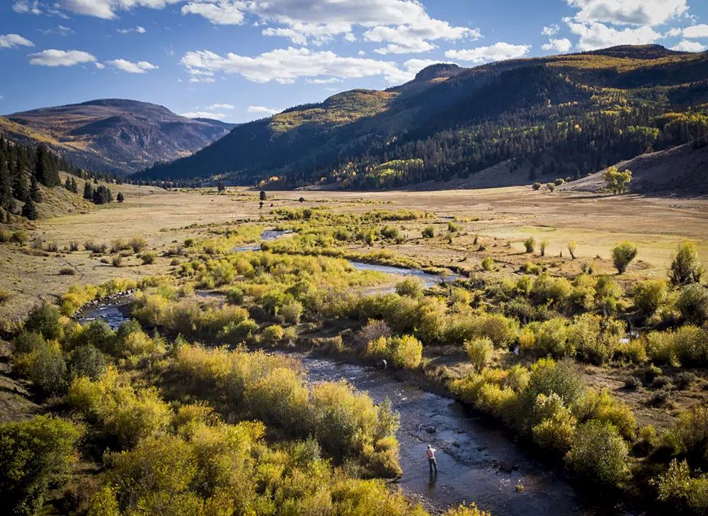 Fly fishing Goose Creek at 4UR Ranch in Creede CO