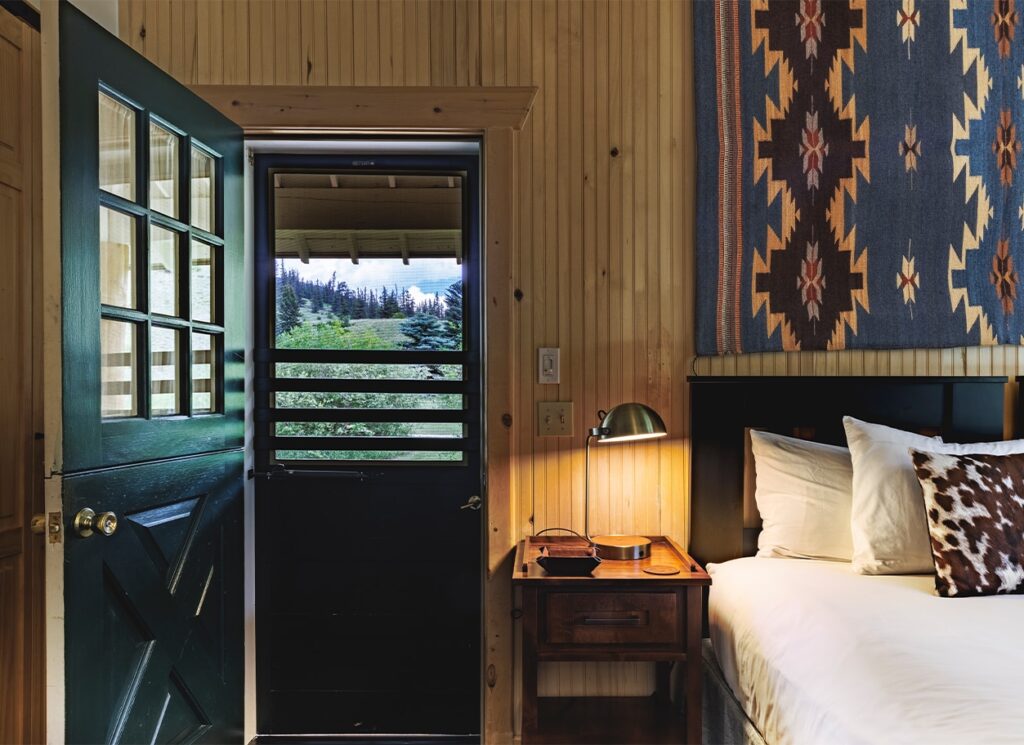 inside cabin looking out