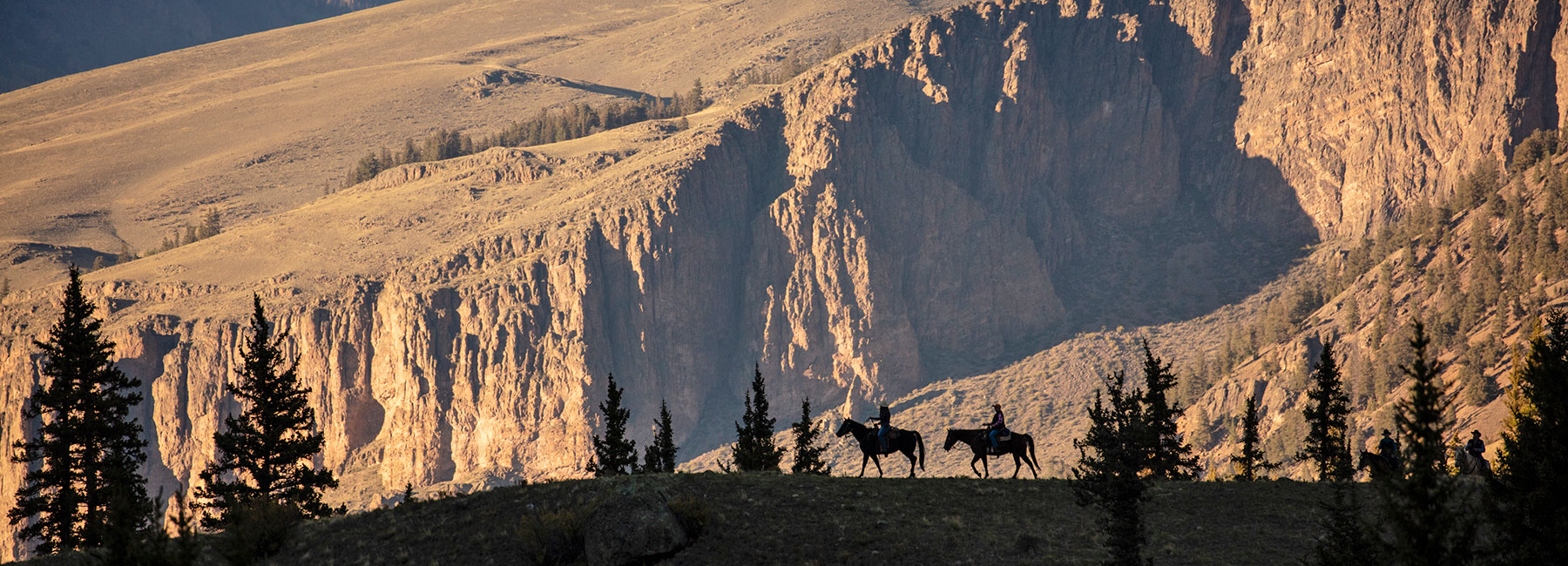 horseback riding on ridge