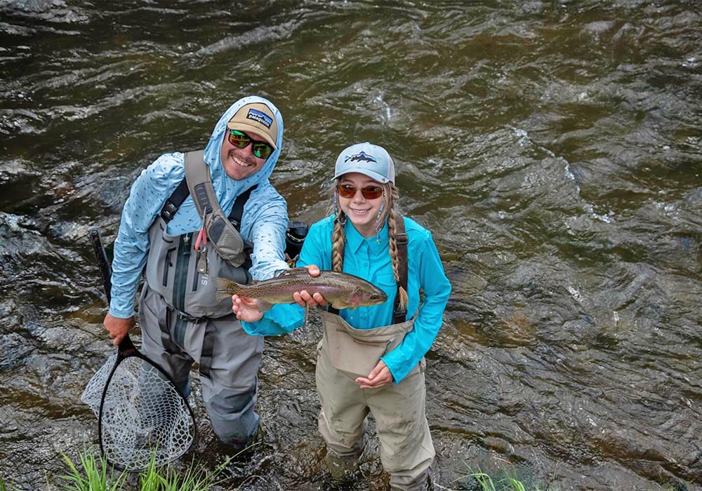 girl with fishing guide