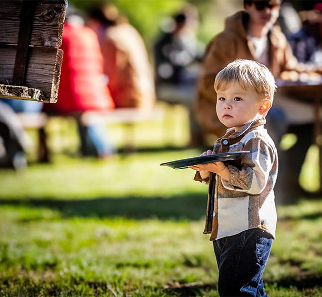 boy with plate