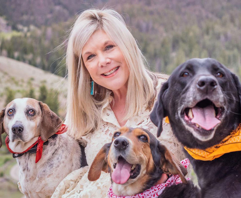 Jamie with her dogs